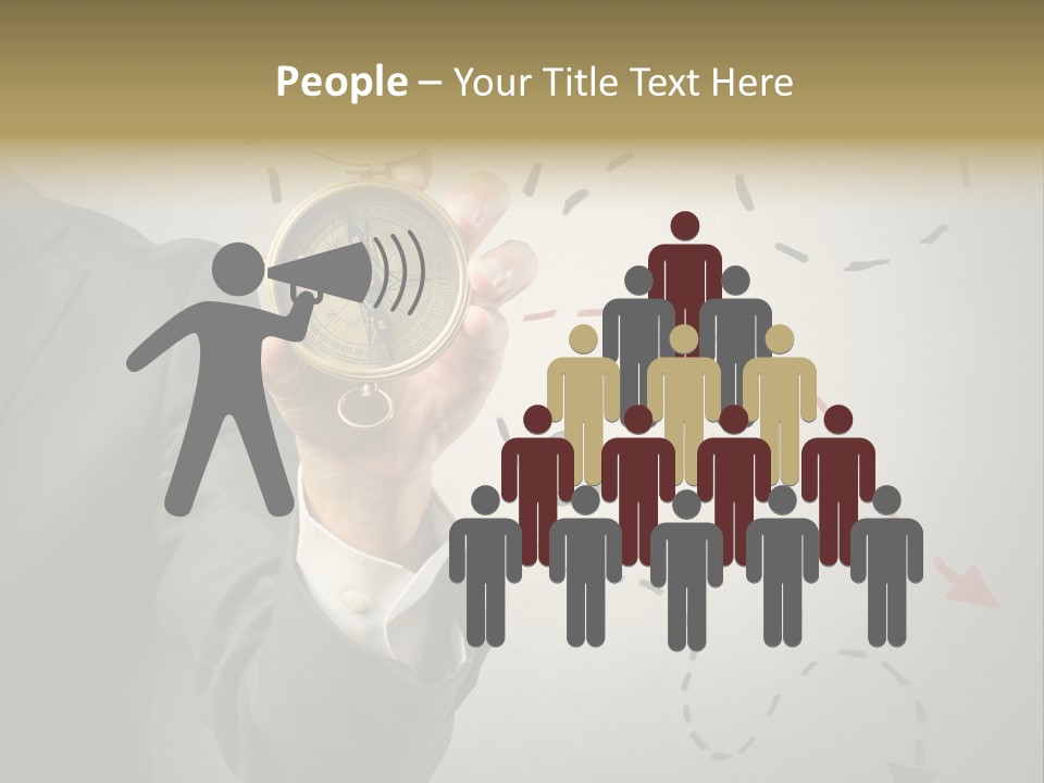 A Man In A Suit Holding A Compass PowerPoint Template