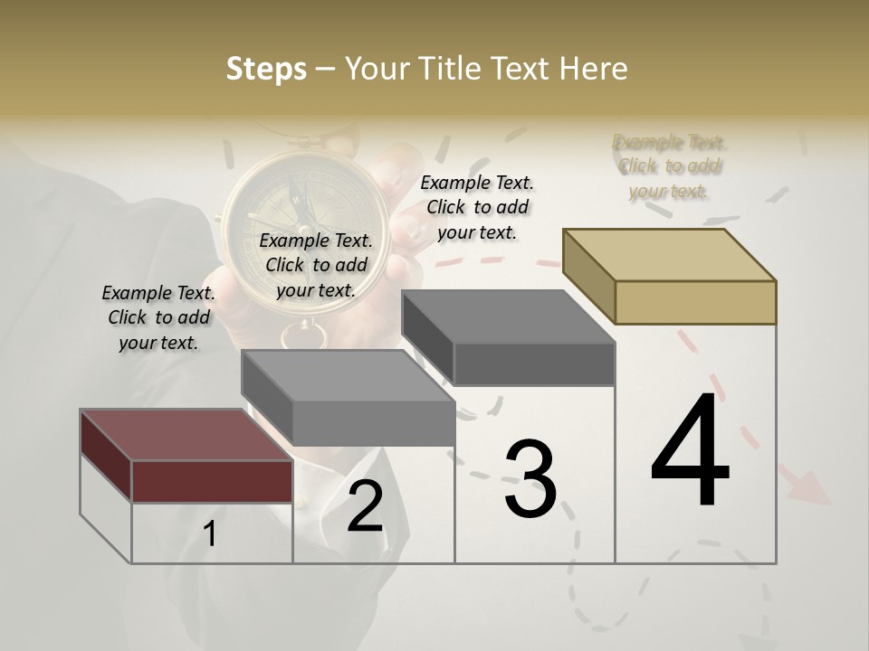 A Man In A Suit Holding A Compass PowerPoint Template