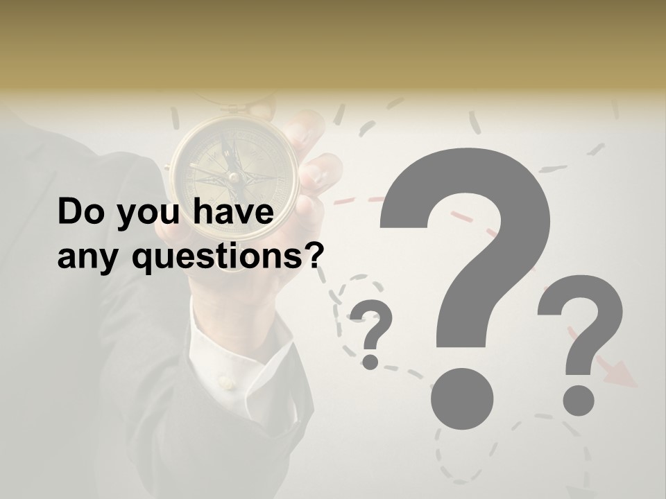 A Man In A Suit Holding A Compass PowerPoint Template