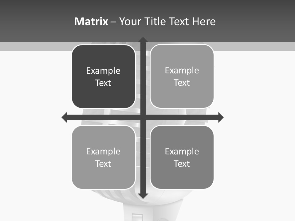 A Microphone On A Stand With A White Background PowerPoint Template