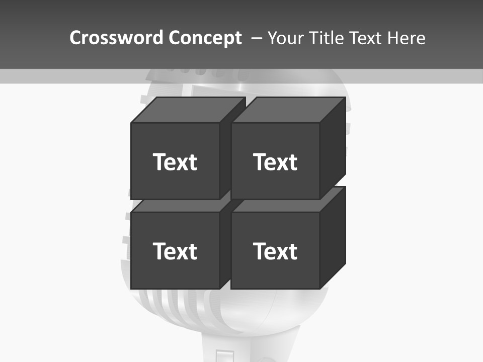 A Microphone On A Stand With A White Background PowerPoint Template