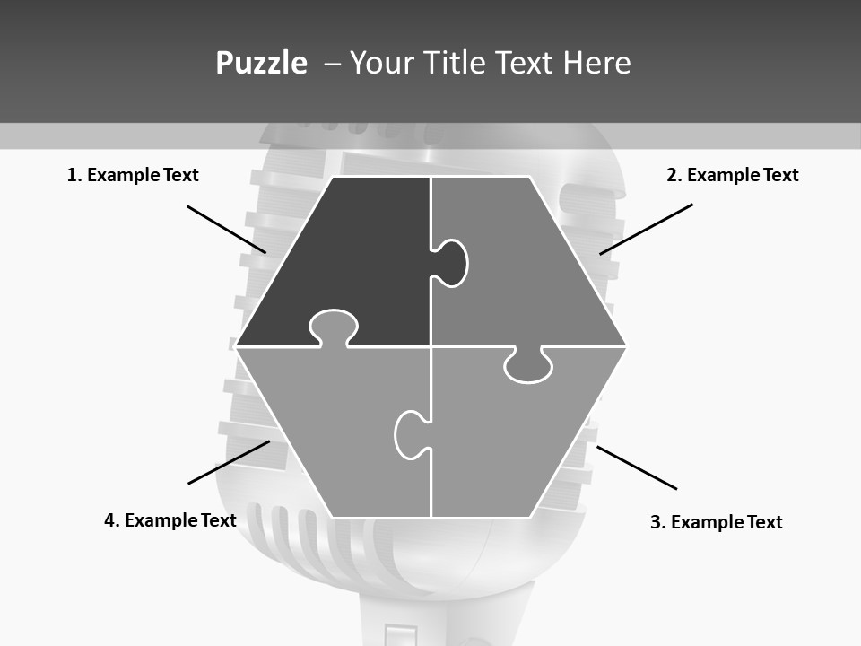A Microphone On A Stand With A White Background PowerPoint Template