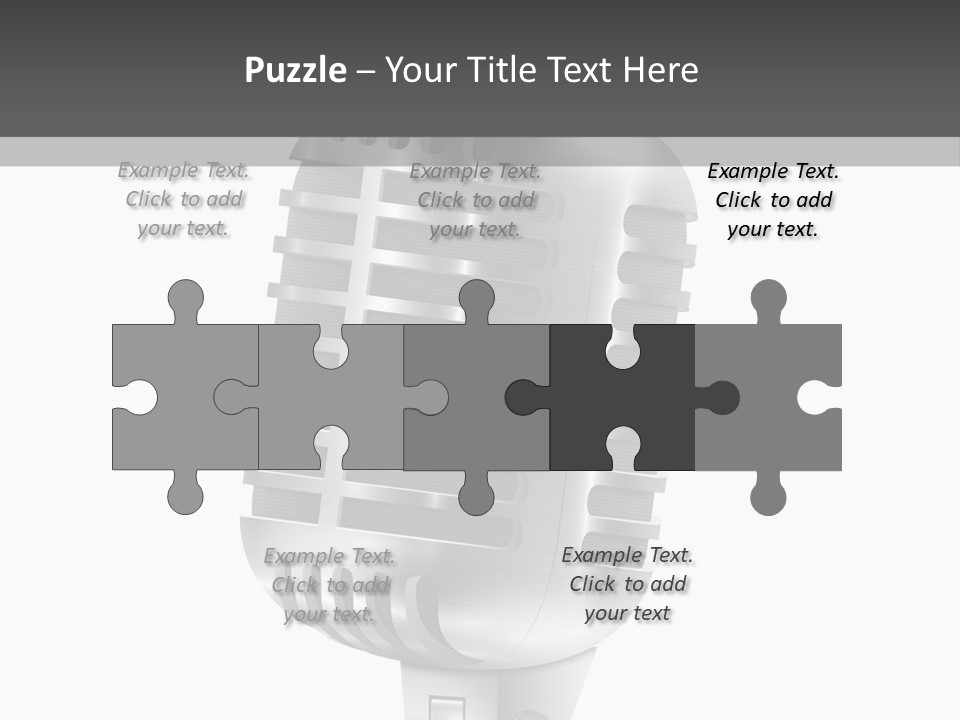 A Microphone On A Stand With A White Background PowerPoint Template