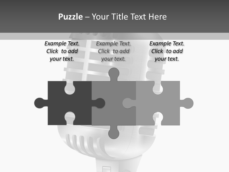 A Microphone On A Stand With A White Background PowerPoint Template