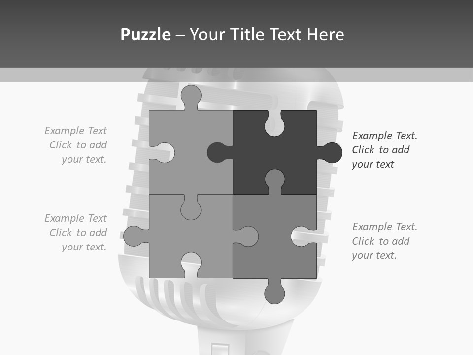A Microphone On A Stand With A White Background PowerPoint Template