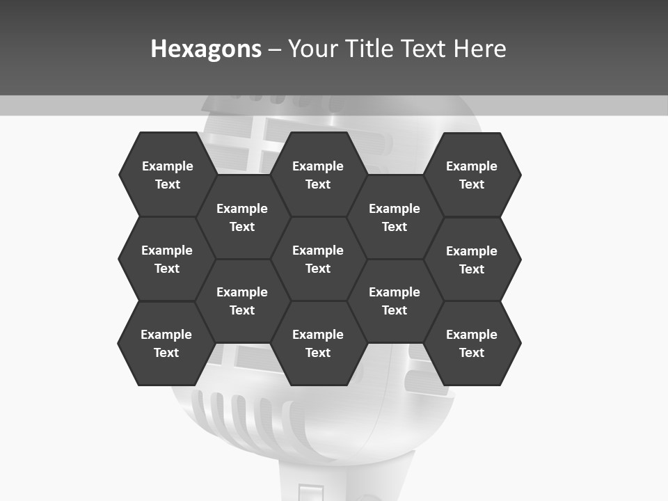 A Microphone On A Stand With A White Background PowerPoint Template