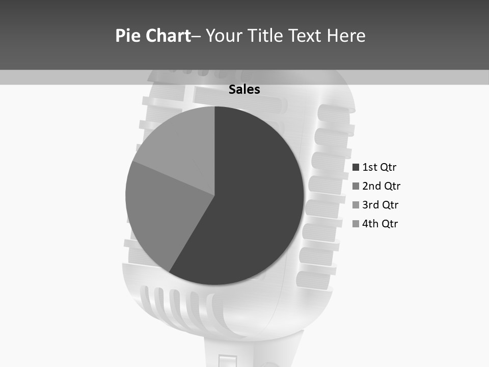 A Microphone On A Stand With A White Background PowerPoint Template