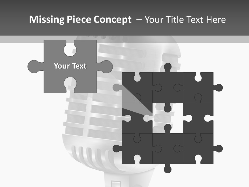 A Microphone On A Stand With A White Background PowerPoint Template