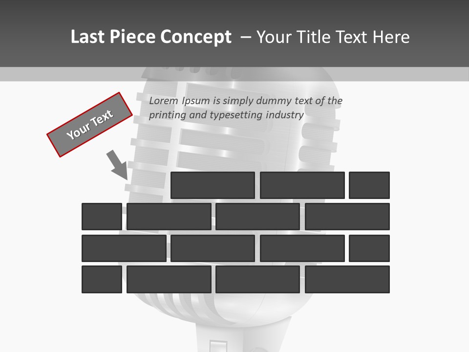 A Microphone On A Stand With A White Background PowerPoint Template