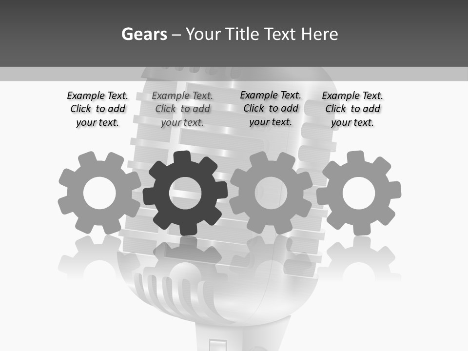 A Microphone On A Stand With A White Background PowerPoint Template