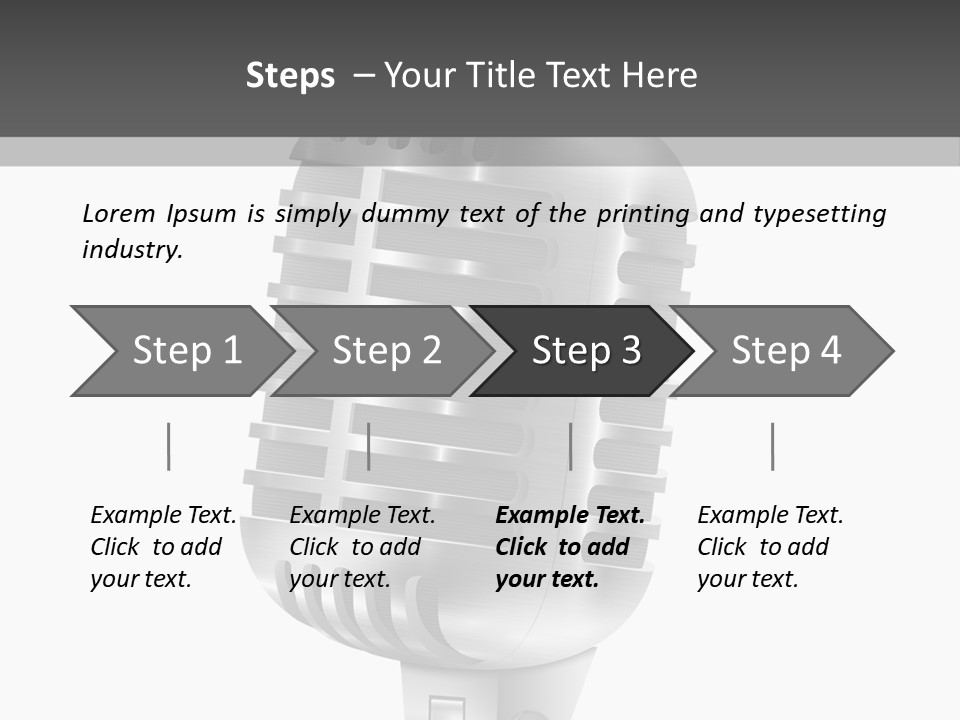 A Microphone On A Stand With A White Background PowerPoint Template