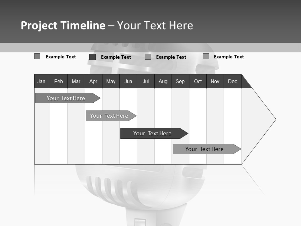 A Microphone On A Stand With A White Background PowerPoint Template