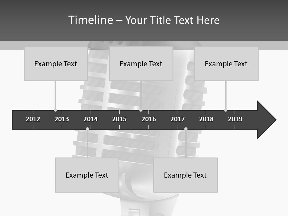 A Microphone On A Stand With A White Background PowerPoint Template
