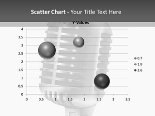 A Microphone On A Stand With A White Background PowerPoint Template