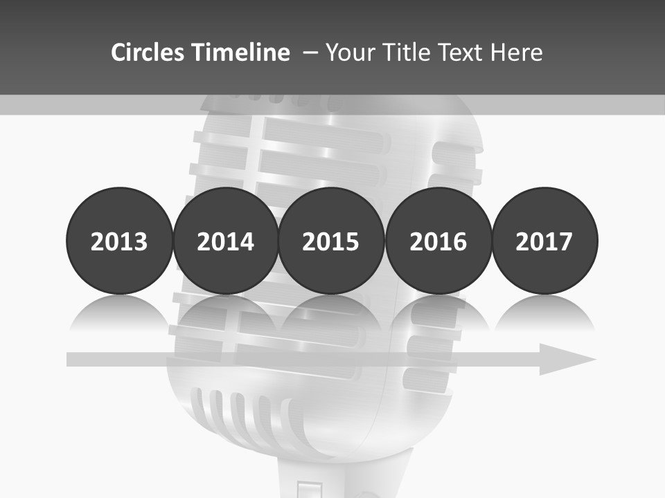 A Microphone On A Stand With A White Background PowerPoint Template