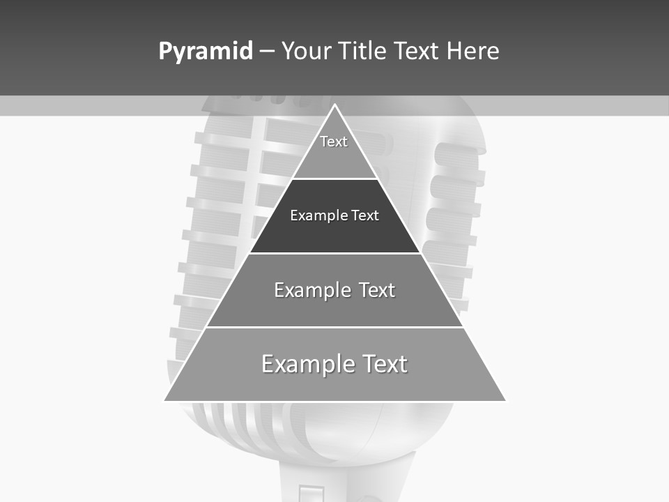 A Microphone On A Stand With A White Background PowerPoint Template