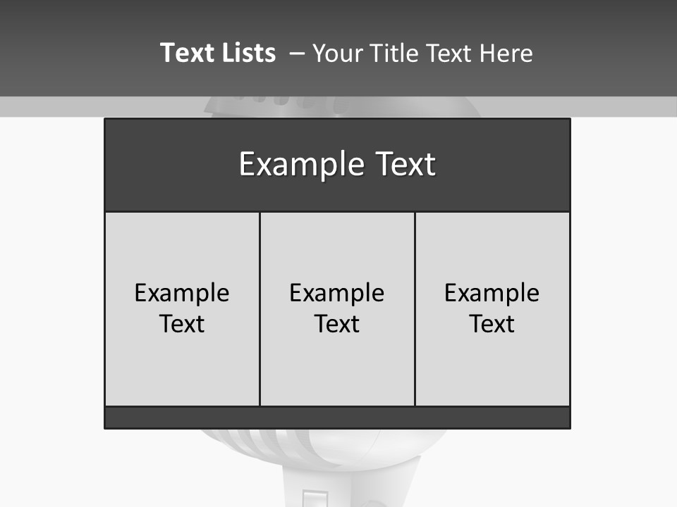 A Microphone On A Stand With A White Background PowerPoint Template