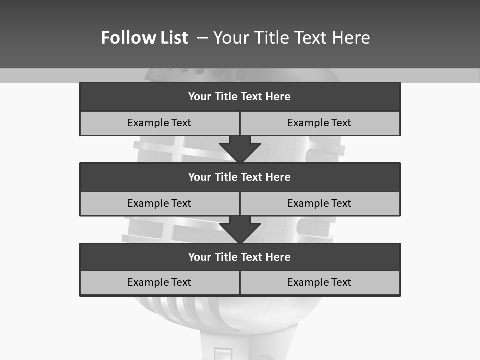 A Microphone On A Stand With A White Background PowerPoint Template