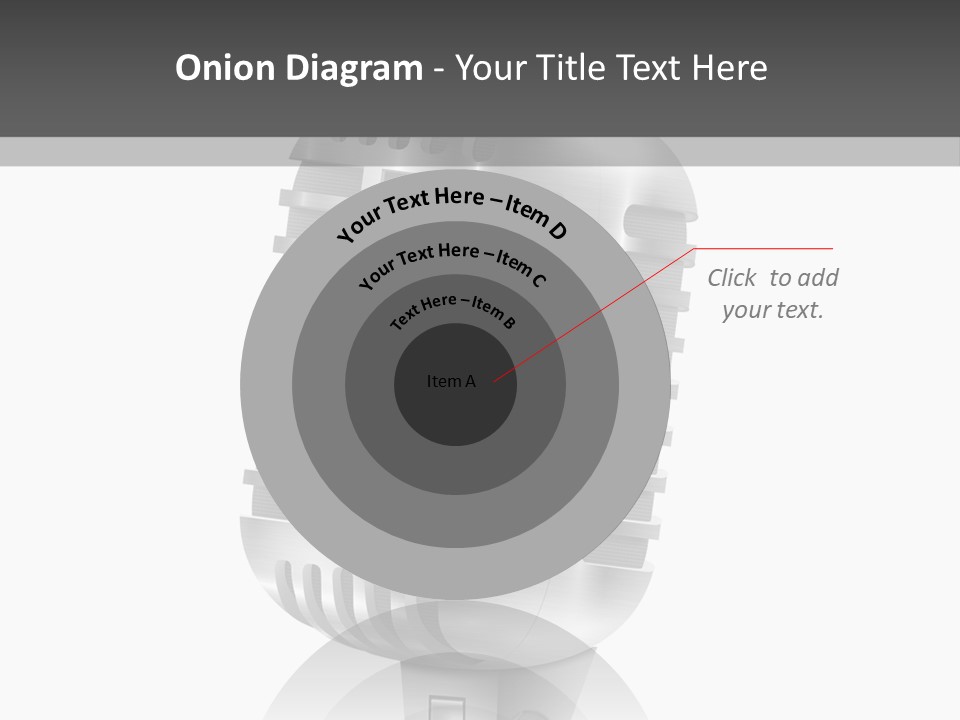 A Microphone On A Stand With A White Background PowerPoint Template