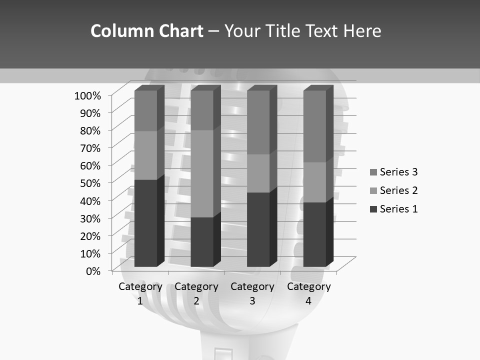 A Microphone On A Stand With A White Background PowerPoint Template