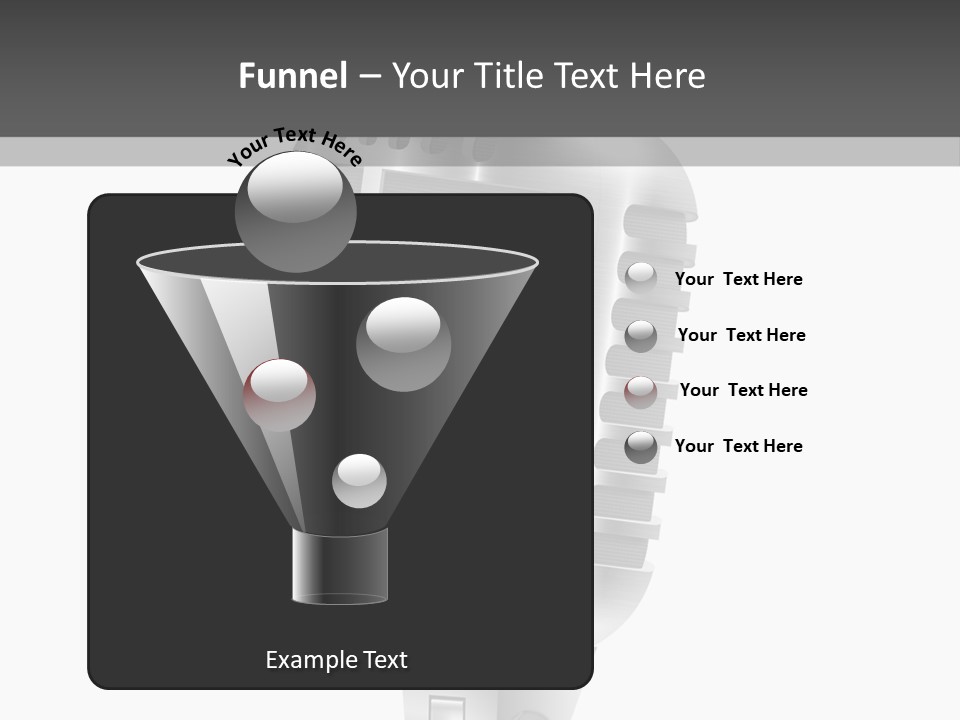A Microphone On A Stand With A White Background PowerPoint Template