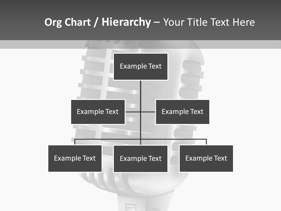 A Microphone On A Stand With A White Background PowerPoint Template