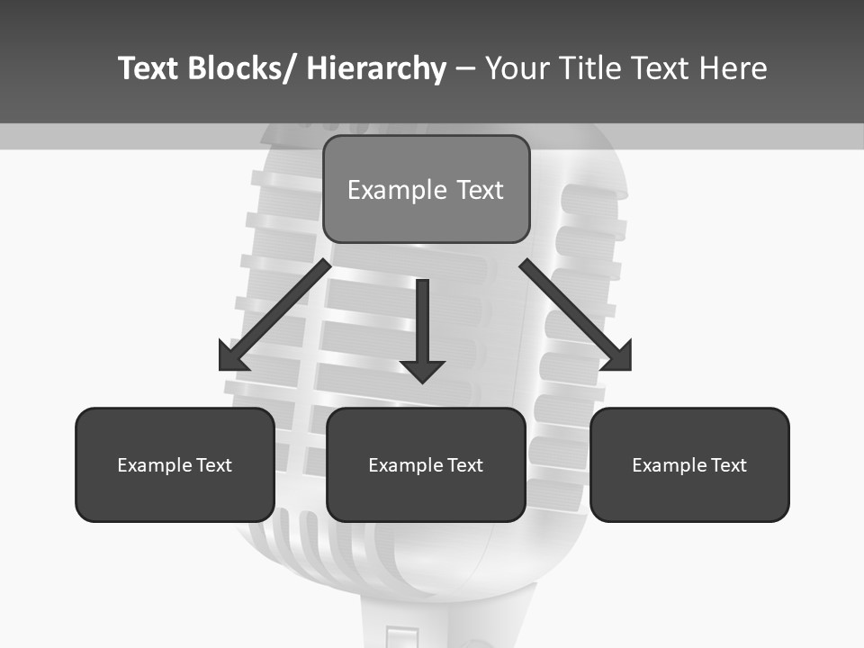 A Microphone On A Stand With A White Background PowerPoint Template