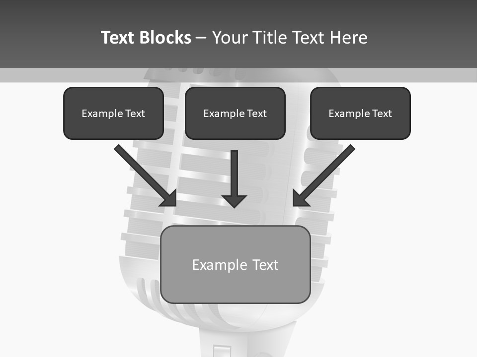 A Microphone On A Stand With A White Background PowerPoint Template