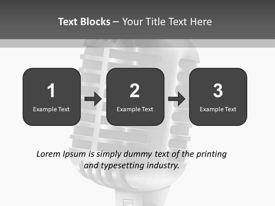 A Microphone On A Stand With A White Background PowerPoint Template
