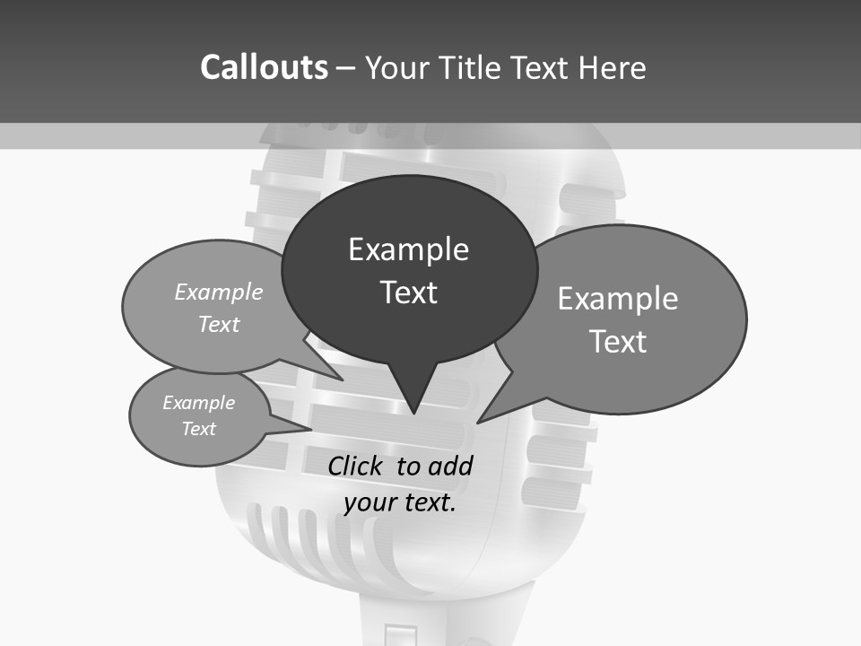 A Microphone On A Stand With A White Background PowerPoint Template