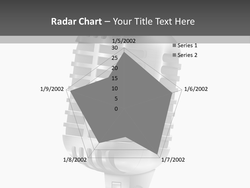 A Microphone On A Stand With A White Background PowerPoint Template