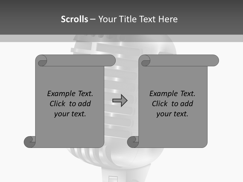 A Microphone On A Stand With A White Background PowerPoint Template