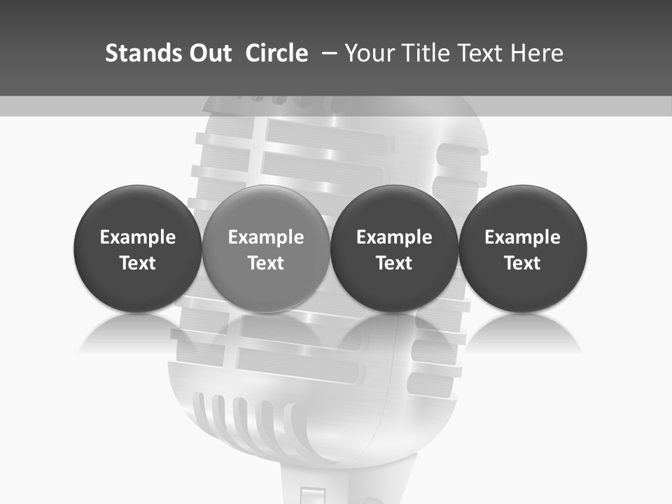A Microphone On A Stand With A White Background PowerPoint Template