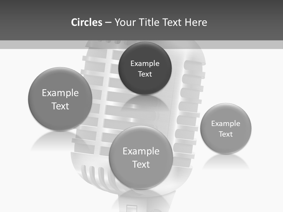 A Microphone On A Stand With A White Background PowerPoint Template