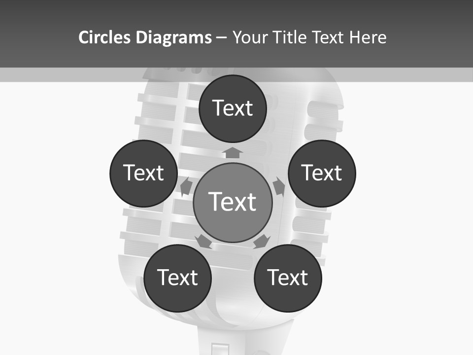 A Microphone On A Stand With A White Background PowerPoint Template