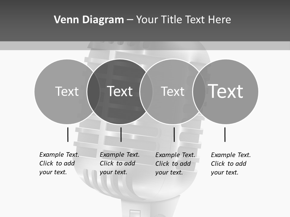 A Microphone On A Stand With A White Background PowerPoint Template
