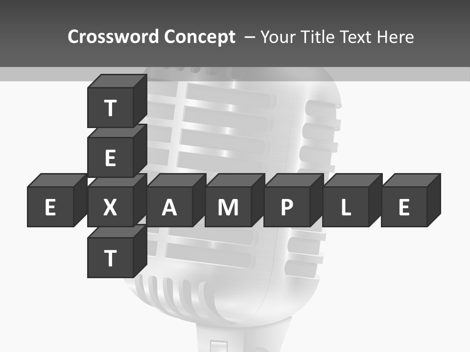 A Microphone On A Stand With A White Background PowerPoint Template