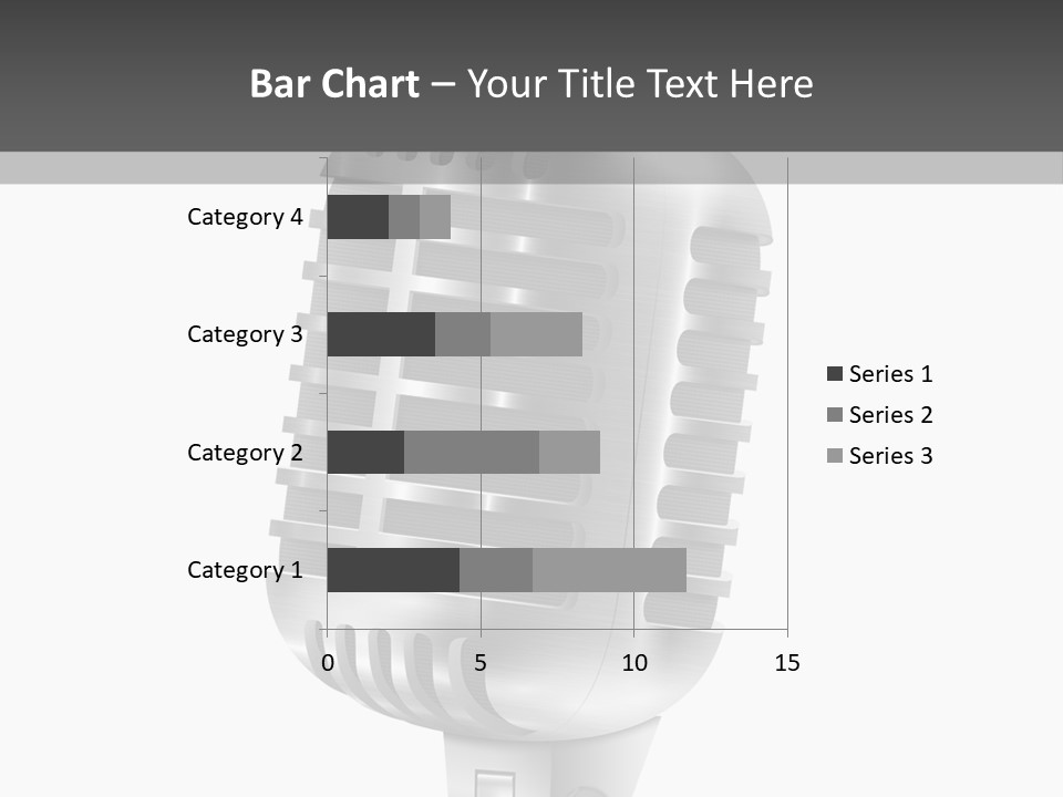 A Microphone On A Stand With A White Background PowerPoint Template
