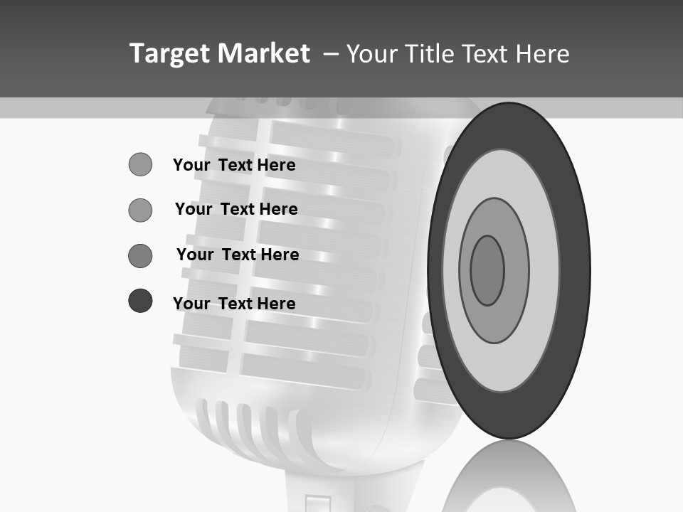 A Microphone On A Stand With A White Background PowerPoint Template