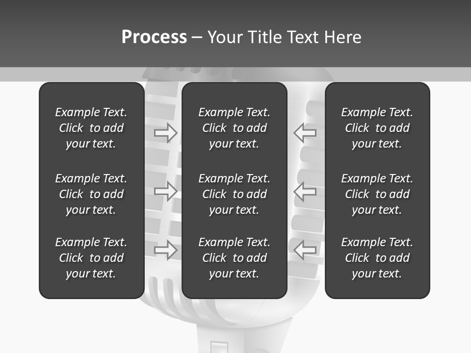 A Microphone On A Stand With A White Background PowerPoint Template