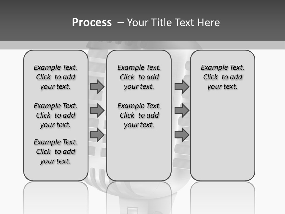 A Microphone On A Stand With A White Background PowerPoint Template