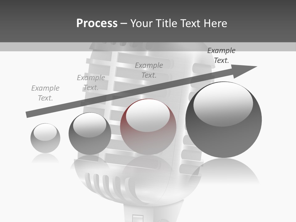 A Microphone On A Stand With A White Background PowerPoint Template