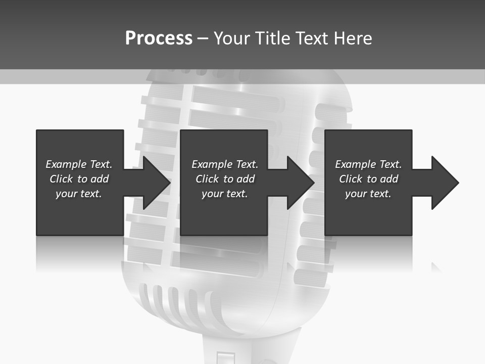 A Microphone On A Stand With A White Background PowerPoint Template