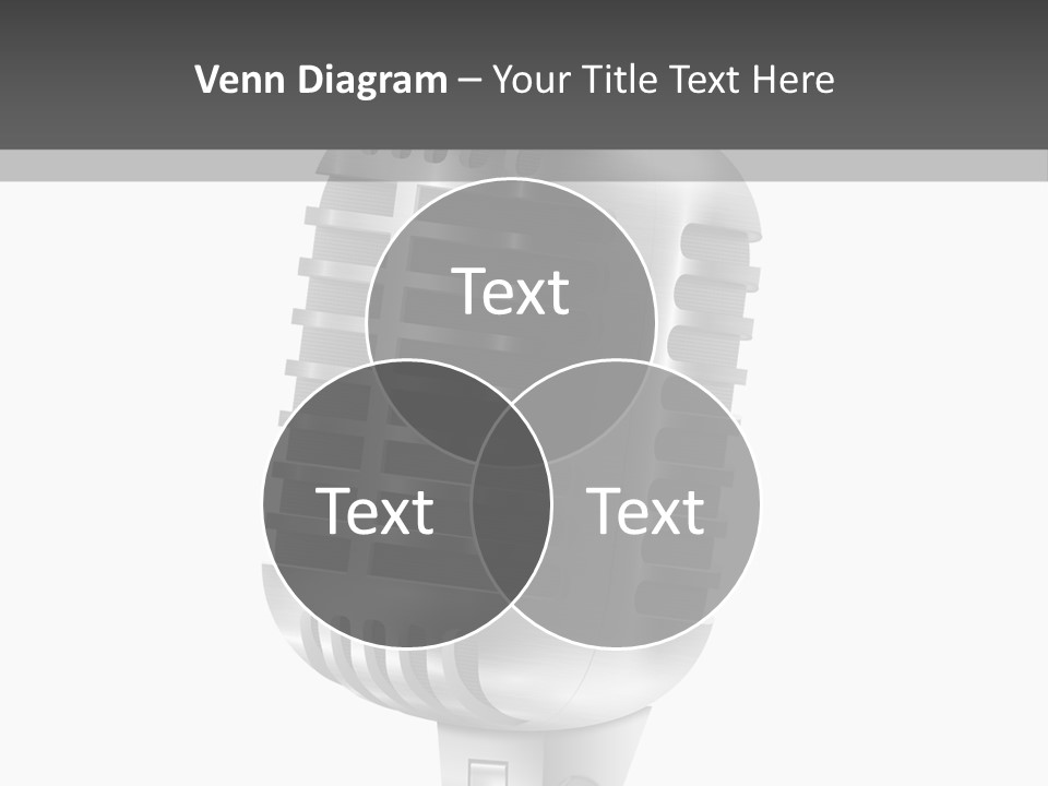 A Microphone On A Stand With A White Background PowerPoint Template