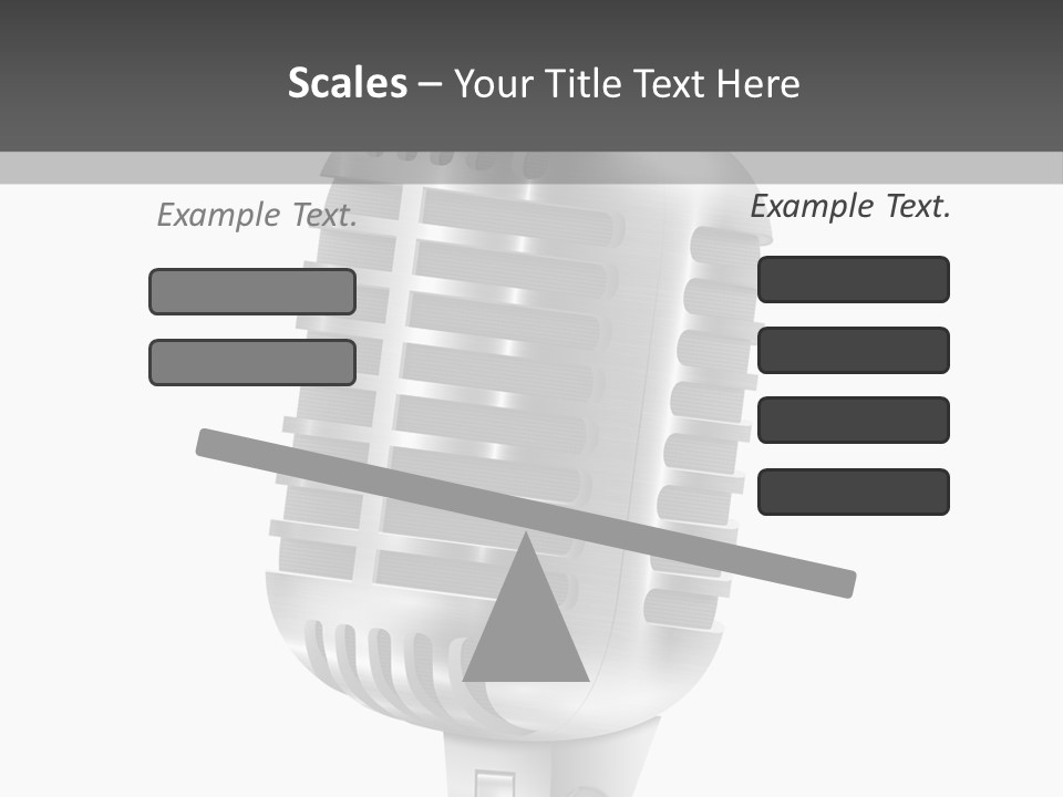 A Microphone On A Stand With A White Background PowerPoint Template