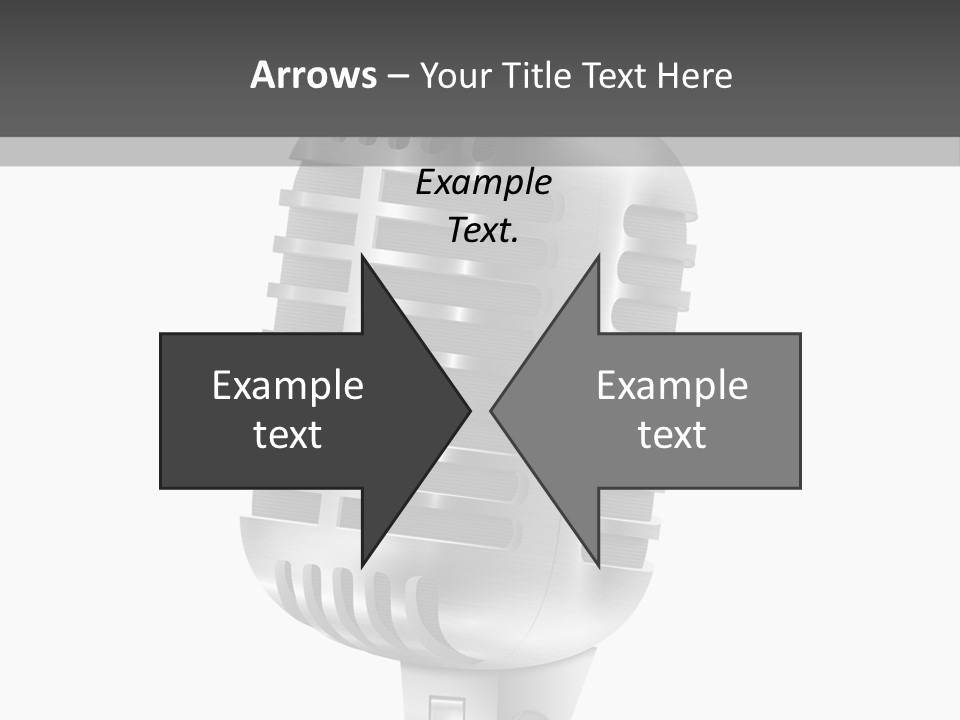 A Microphone On A Stand With A White Background PowerPoint Template
