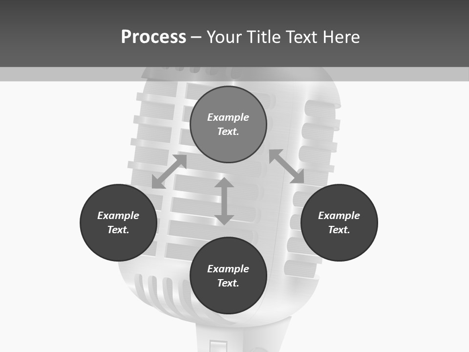A Microphone On A Stand With A White Background PowerPoint Template