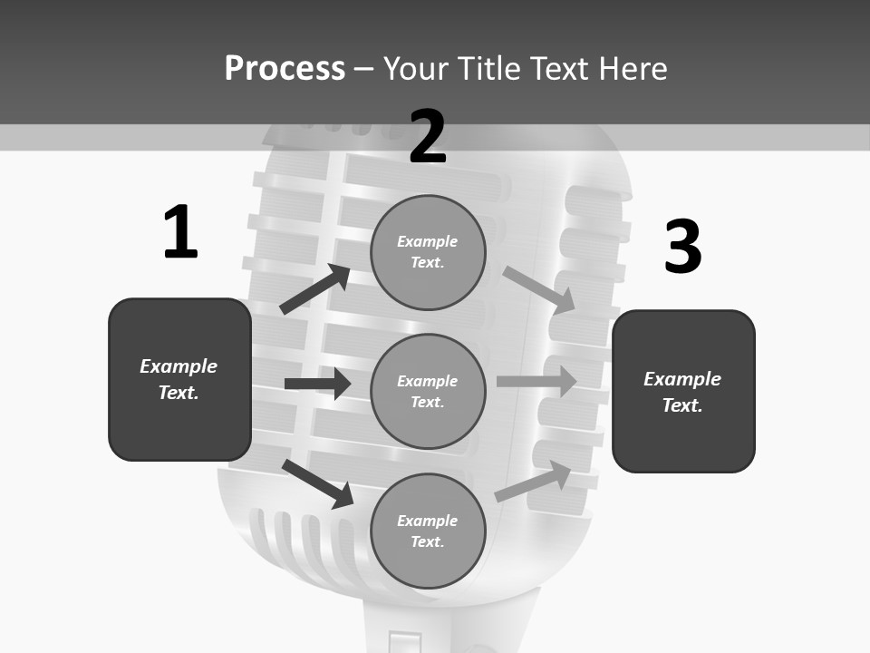A Microphone On A Stand With A White Background PowerPoint Template
