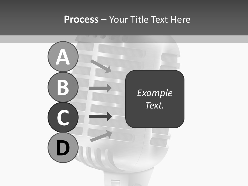 A Microphone On A Stand With A White Background PowerPoint Template