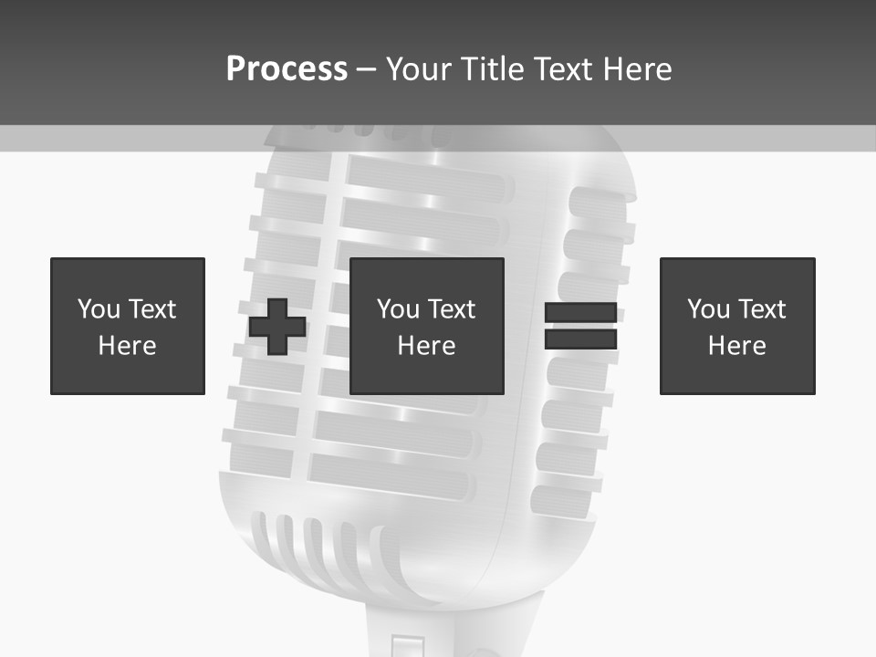 A Microphone On A Stand With A White Background PowerPoint Template